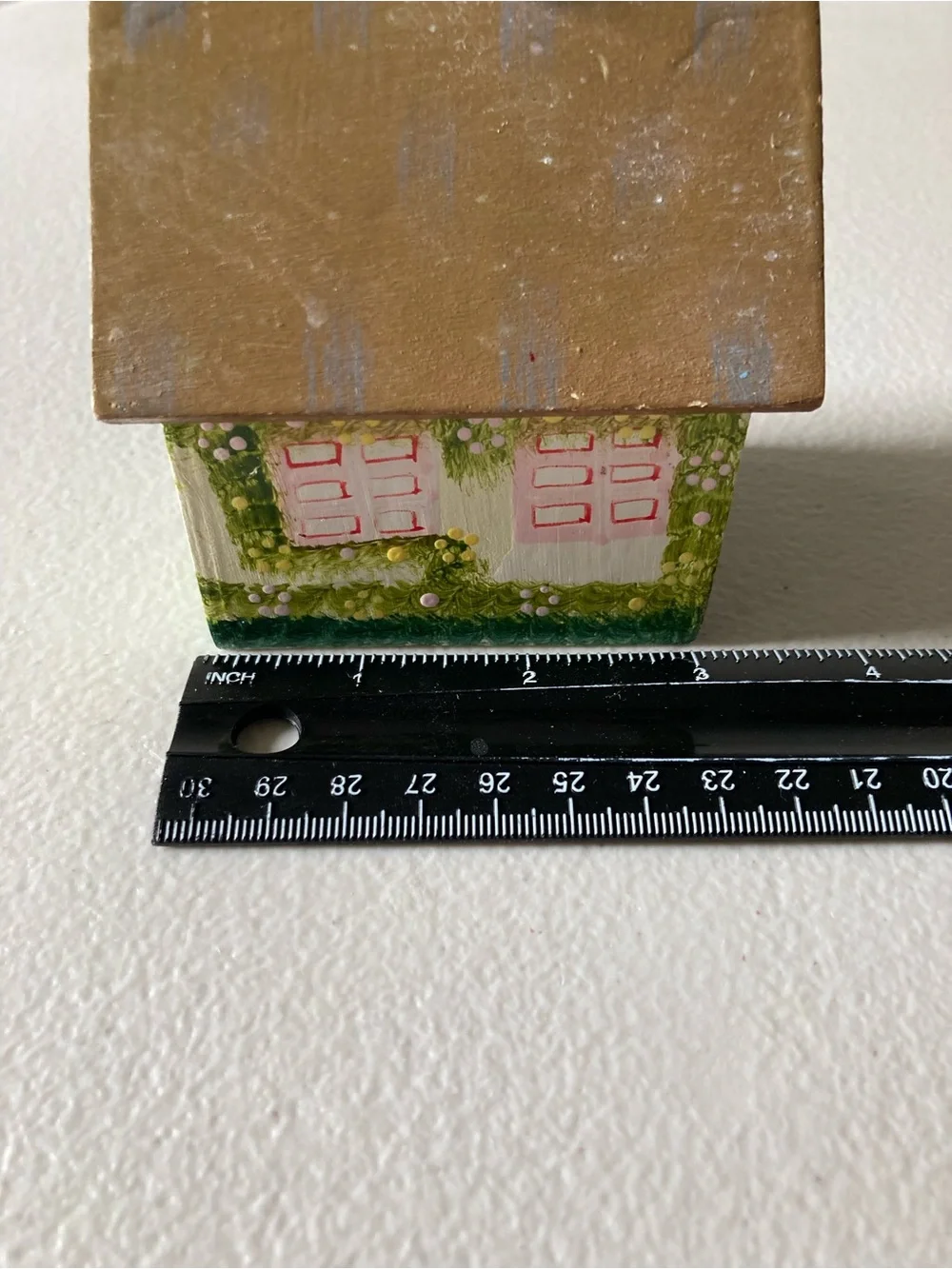 Hand Painted Wood Miniature Birdhouses Lot of 2 Great Decoration